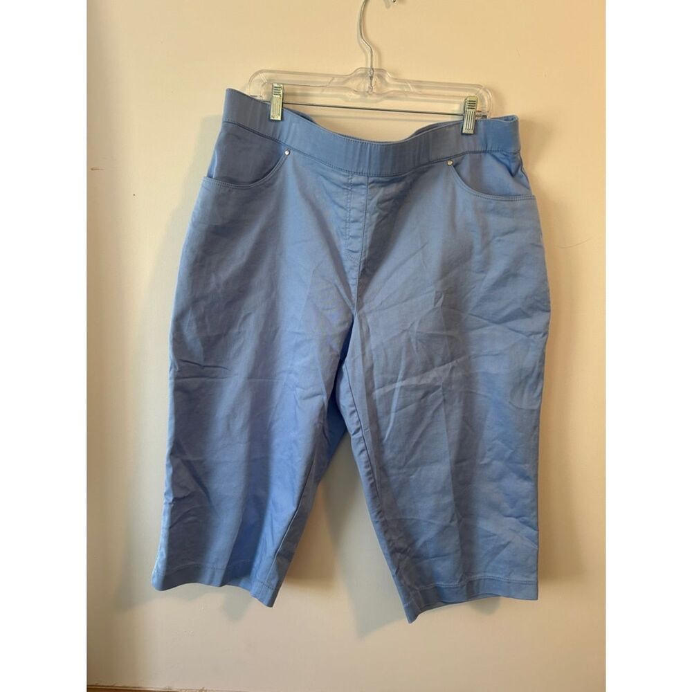 Blue Women's Stretch Cotton Blend capris